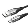 Cablu USB 2.0 A la Micro USB Vention COAHD 3A 0,5m gri