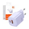 Töltő GaN 33W Mcdodo CH-0155 USB-C, USB-A (lila)