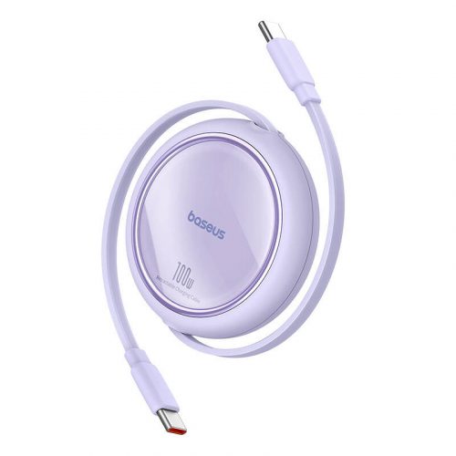 Baseus Free2Draw Cablu USB-C la USB-C, PD, 100 W, 1 m (violet)