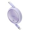 Baseus Free2Draw Cablu USB-C la USB-C, PD, 100 W, 1 m (violet)