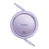 Baseus Free2Draw Cablu USB-C la USB-C, PD, 100 W, 1 m (violet)