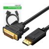 UGREEN DP103 Cablu DisplayPort către DVI, FullHD, unidirecțional, 1.5m (negru)