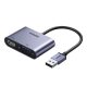 UGREEN CM449 USB-A 3.0 - HDMI/VGA adapter (szürke)