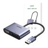 UGREEN CM449 USB-A 3.0 - HDMI/VGA adapter (szürke)