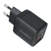 Încărcător de perete GAN3 USB-A+C PD35W Choetech PD6052 (negru)