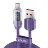 Cablu USB la USB-C Toocki TXCTYX05-P, 1m, FC 66W (violet)