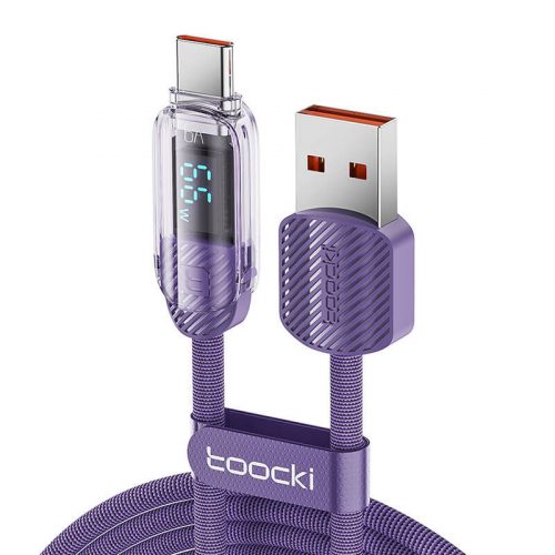 Cablu USB la USB-C Toocki TXCTYX05-P, 1m, FC 66W (violet)