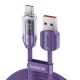 Cablu USB la USB-C Toocki TXCTYX05-P, 1m, FC 66W (violet)