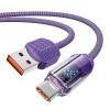 Cablu USB la USB-C Toocki TXCTYX05-P, 1m, FC 66W (violet)