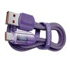 Cablu USB la USB-C Toocki TXCTYX05-P, 1m, FC 66W (violet)