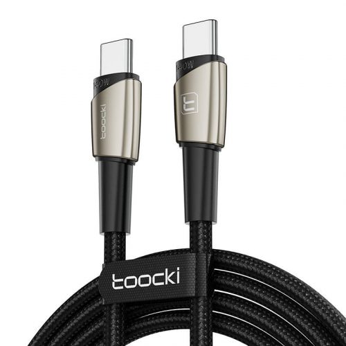 Cablu USB-C la USB-C Toocki TXCTT14- LG01-W2, 2m, 140W (nichel perlat)