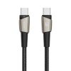 Cablu USB-C la USB-C Toocki TXCTT14- LG01-W2, 2m, 140W (nichel perlat)