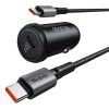 McDodo CC-7493 autós töltő kijelzővel, USB-C, 5A, 65 W + USB-C kábel 1 m 100 W (fekete)