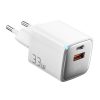 Töltő USB-A+USB-C 33W Essager GaN (fehér)