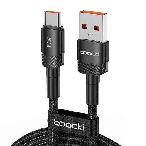 Cablu USB-A la USB-C Toocki TXCT-HY01, 1m, FC 100W (negru)