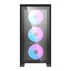 Carcas? pentru calculator Darkflash DRX70 GLASS + 4 ventilatoare RGB (negru)