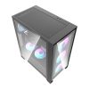 Carcas? pentru calculator Darkflash DRX70 GLASS + 4 ventilatoare RGB (negru)