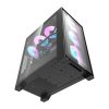 Carcas? pentru calculator Darkflash DRX70 GLASS + 4 ventilatoare RGB (negru)