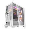 Carcas? pentru calculator Darkflash DRX70 GLASS + 4 ventilatoare RGB (alb)