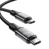 Cablu de încărcare rapidă Rocoren USB-C la USB-C Retro Series 1m 240W (gri)