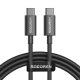 Cablu de încărcare rapidă Rocoren USB-C la USB-C Simples Series 100W, 1m (negru)