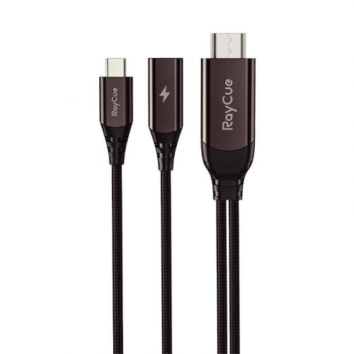 Cablu RayCue USB-C către HDMI 2.1 4k30Hz, 2m (negru)