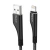 Cablu USB-A la Lightning RayCue CA01 1.2m 2.4A (czarny)