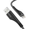 Cablu USB-A la Lightning RayCue CA01 1.2m 2.4A (czarny)