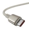 Cablu USB-C la USB-C Baseus Tungsten Gold, 100W, 2m (auriu)