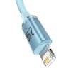 Kábel USB do iP Baseus Crystal Shine, 2.4A, 1.2m (niebieski)