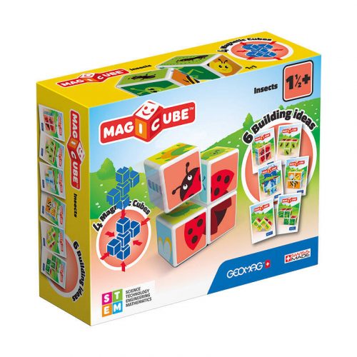 Magicube Nyomtatott rovarok mágneses blokkok + kártyák 7 db GEOMAG GEO-121