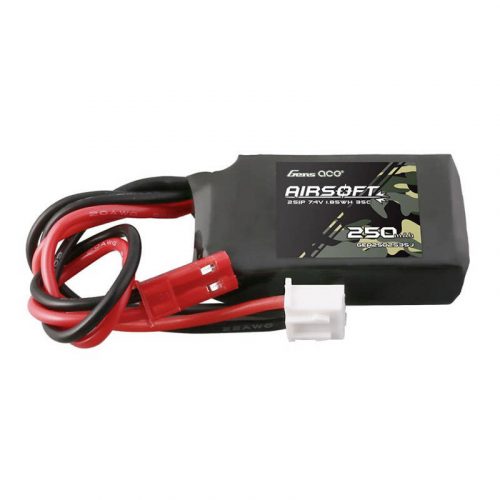 Gens ace 250mAh 7.4V 35C 2S1P Airsoft Gun Lipo Battery with JST-SYP Plug