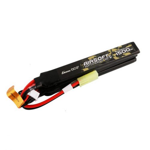 Gens ace 25C 1500mAh 3S1P 11.1V Nunchuck 3X Airsoft Gun Lipo akkumulátor mini Tamiya csatlakozóval