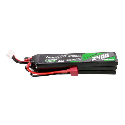 Gens ace 25C 2400mAh 3S2P 11.1V NUNCHUCK 3X Airsoft Gun Lipo akkumulátor Deans(T) dugóval