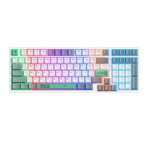 ONIKUMA G38 Tastatura mecanică cu 98 de taste USB cu fir Alb