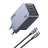 Ugreen Nexode Pro 100W fali töltő, GaN, USB + 2x USB-C (szürke)