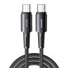 USB-C do USB-C kábel, Essager, EXCTT3-CGA0G-P, 240W, 2m (fekete)