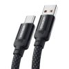 USB és USB-C kábel, Essager, EXCT-YS01-P, 100W, 1m (fekete)