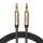 AUX cable mini jack 3.5mm Ugreen AV125, gold-plated, 3m (gray)