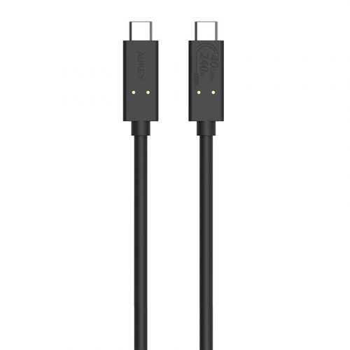 USB-C-USB-C kábel Aukey, CB-TCC241, 240W, 0,8m (fekete)