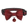 Collar set Dogness for cats 2 pcs (Daisy Black/Waterproof Red)