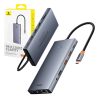 Hub 13in1 Baseus PortalJoy USB-C HDMI+DP+VGA+C+USB+PD+RJ45+SD/TF+3.5mm (szürke)