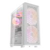 Carcasă pentru computer Darkflash DK360 (alb) + 4 ventilatoare