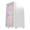 Carcasă pentru computer Darkflash DK360 (alb) + 4 ventilatoare