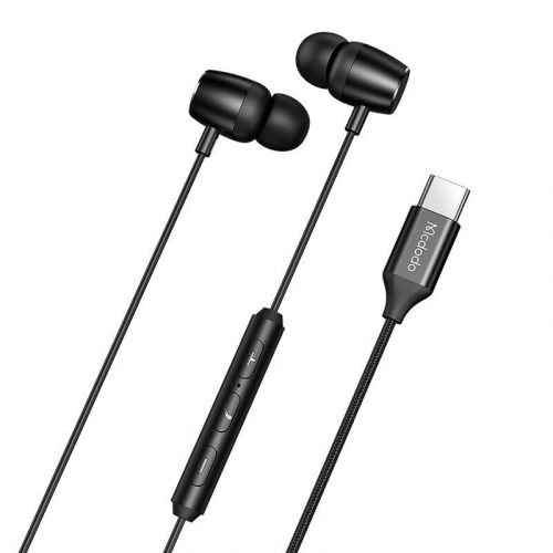 Mcdodo HP-1050 in-ear, vezetékes fejhallgató, USB-C (fekete)