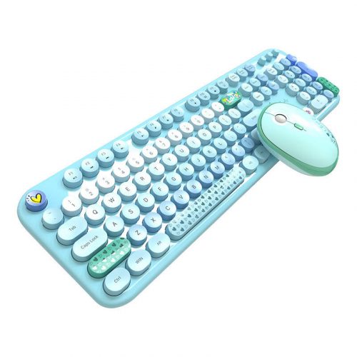 MOFII Lovely 2.4G set tastatură + mouse fără fir (albastru)