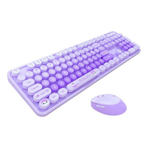 MOFII Dulce nou 2.4G tastatură fără fir + mouse set (violet)