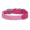 Classic Dog collar with QR code Waudog size M pink