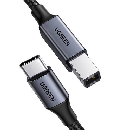 Cablu USB-C USB-B 2.0 (pentru imprimantă) Ugreen US370, 2m (negru)