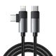 Kábel USB Essager EXCTTL-WL0G-P USB-C villám+USB-C 65W 1m (szürke)